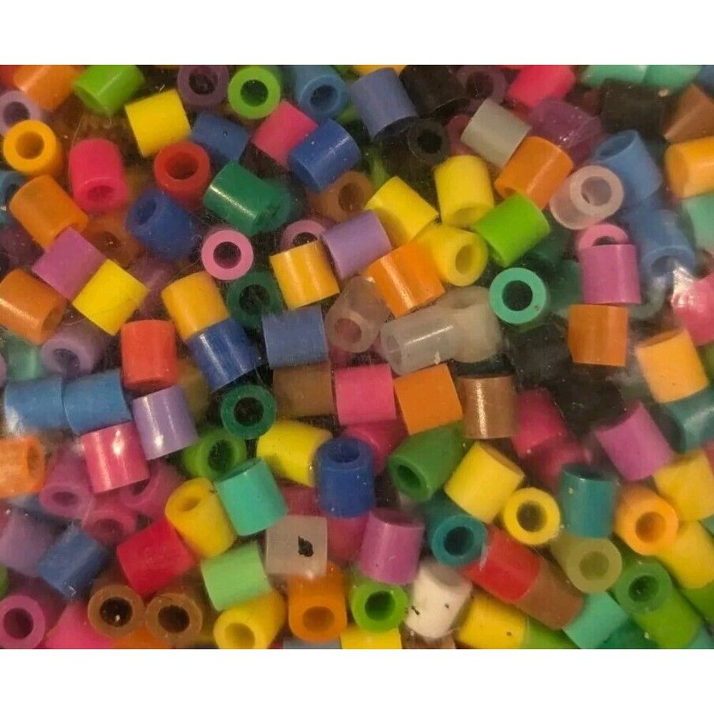 Perler Beads Pegboards Lot Shapes Heart Flower Girl Boy Square Star Booklet Lot - Picture 10 of 16